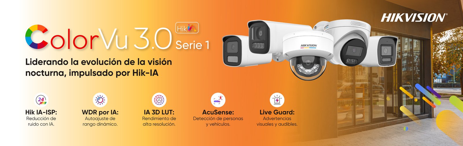 ColorVu 3.0 Serie 1 de Hikvision: cámaras con visión nocturna impulsada por Hik-IA